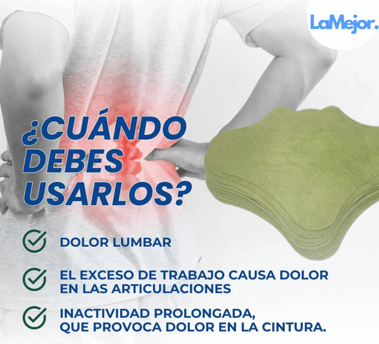 PARCHES PARA EL DOLOR DE ARTICULACIONES, LUMBAR, CIÁTICA Y ESPALDA - SALUVERA® 2x1