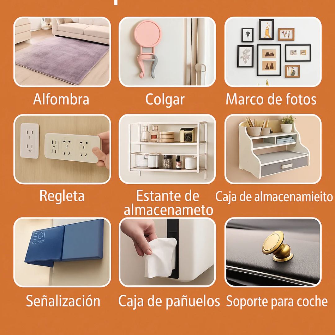 PEGAMAX™ Cinta Adhesiva Doble Cara Reutilizable – OFERTA 3x1 🤩