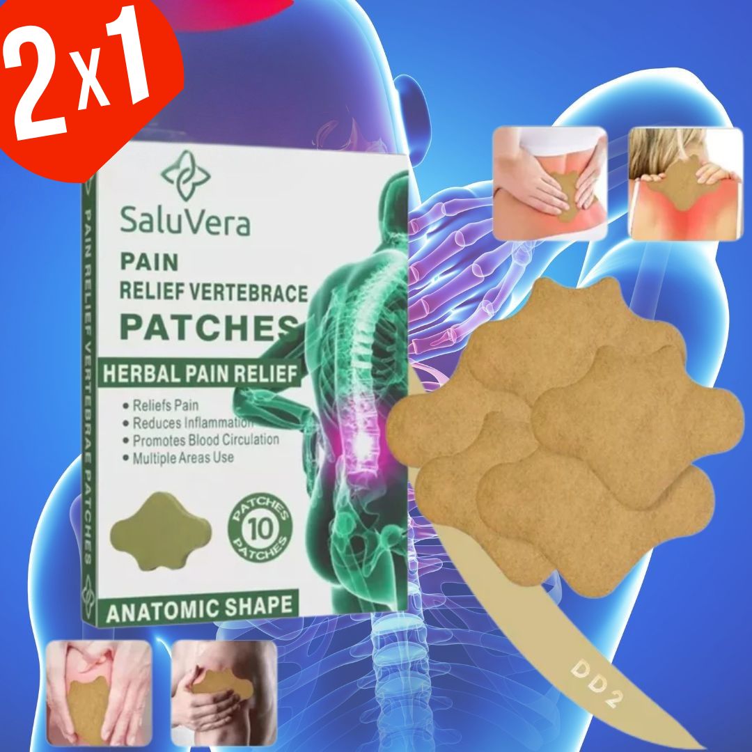 PARCHES PARA EL DOLOR DE ARTICULACIONES, LUMBAR, CIÁTICA Y ESPALDA - SALUVERA® 2x1