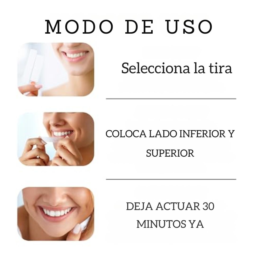 Tiras blanqueadoras dentales GuruNanda® 7 tratamientos en 14 tiras Con 60% Descuento🔥