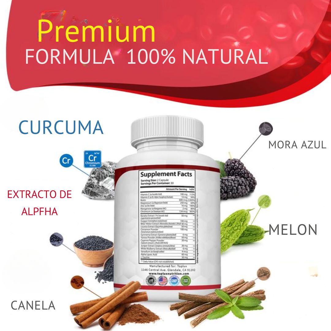 TOPLUX® -Suplemento Natural para Diabéticos Con 60% Descuento🔥