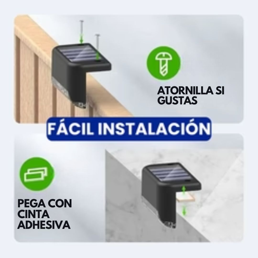 Kit X4 Luces Led Automáticas Solares 🌟 Ilumina tu Hogar – Sin Cables, Sin Gastar Luz! Con 60% Descuento🔥