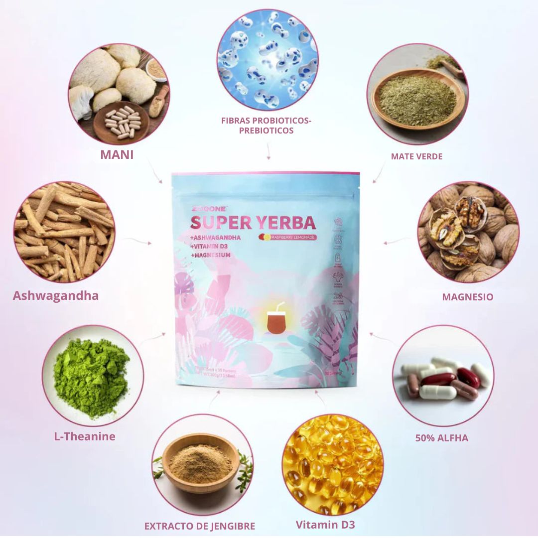 Super Yerba ZOOONE® Yerba Mate Té Instantáneo En Polvo Con 🔥60% Descuento🔥