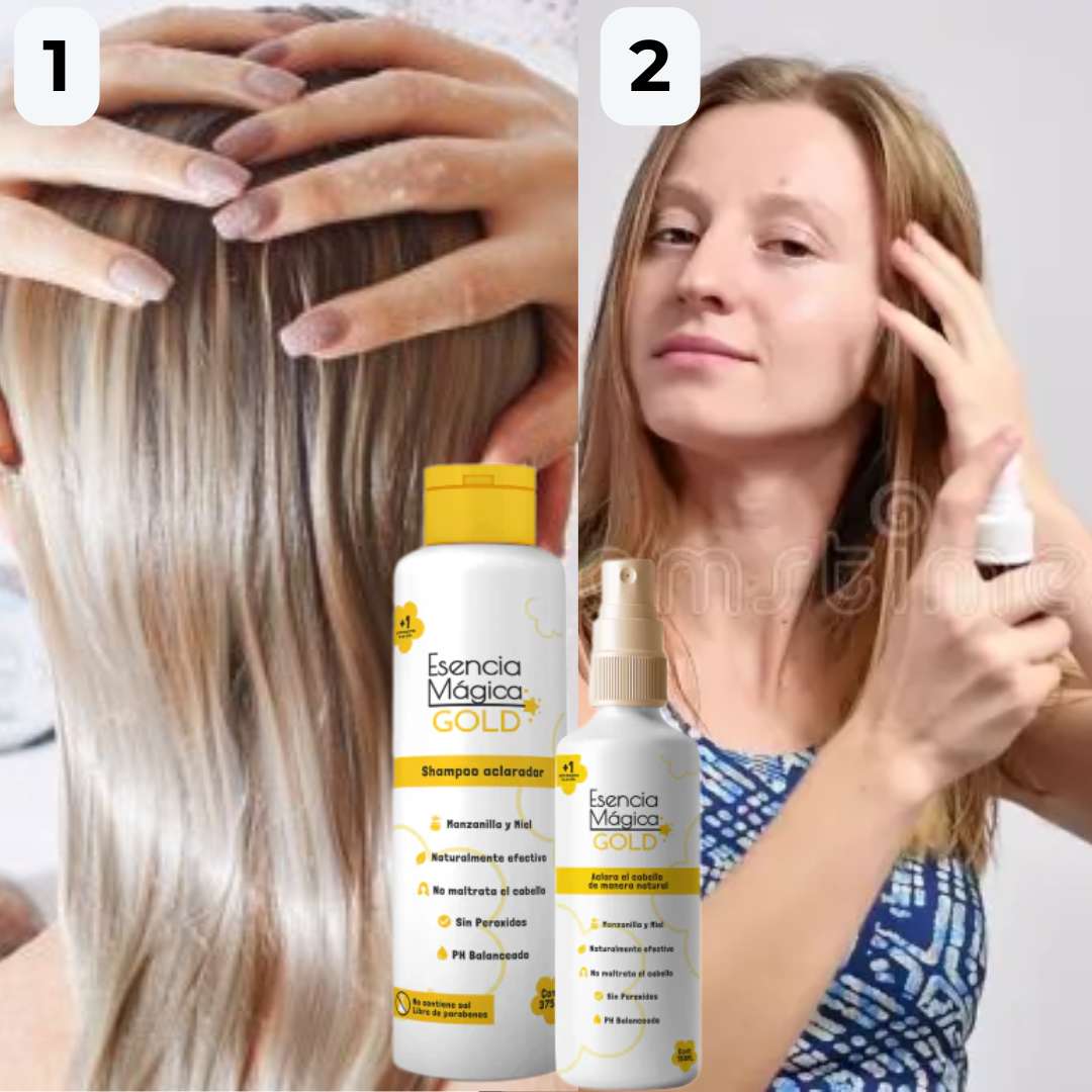 KIT ESENCIA MAGICA GOLD® ACLARANTE NATURAL PARA CABELLO 😍OFERTA 60% DESCUENTO😍