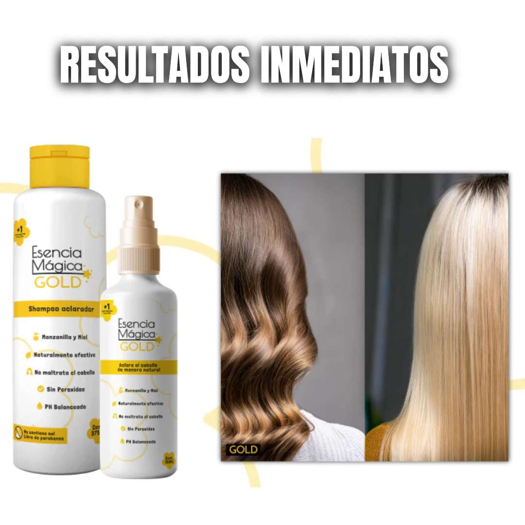 KIT ESENCIA MAGICA GOLD® ACLARANTE NATURAL PARA CABELLO 😍OFERTA 60% DESCUENTO😍