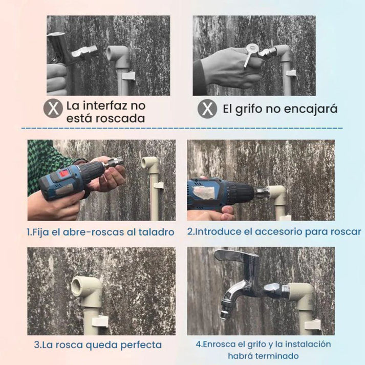 Herramienta de corte de roscas de tubos RoscaMax® 🔥Oferta 2x1 + Anti óxido de Regalo🎁