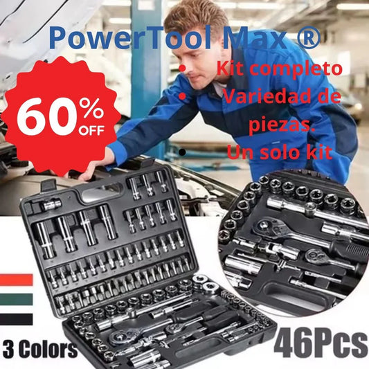 Juego de Llaves 46 Piezas PowerTool Max 46™:!Lo escencial en un kit!