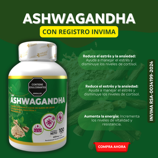 Ashawagandha® 100 Pastillas Antiestrés Con 60% Descuento🔥
