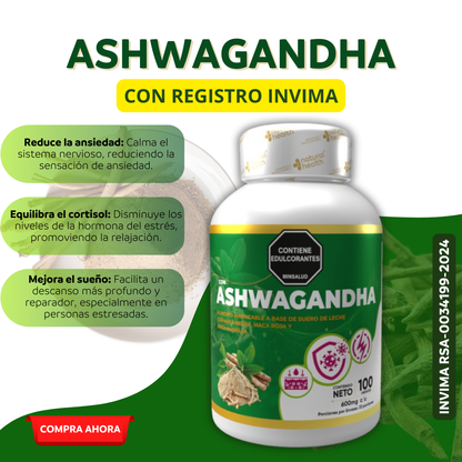 Ashawagandha® 100 Pastillas Antiestrés Con 60% Descuento🔥