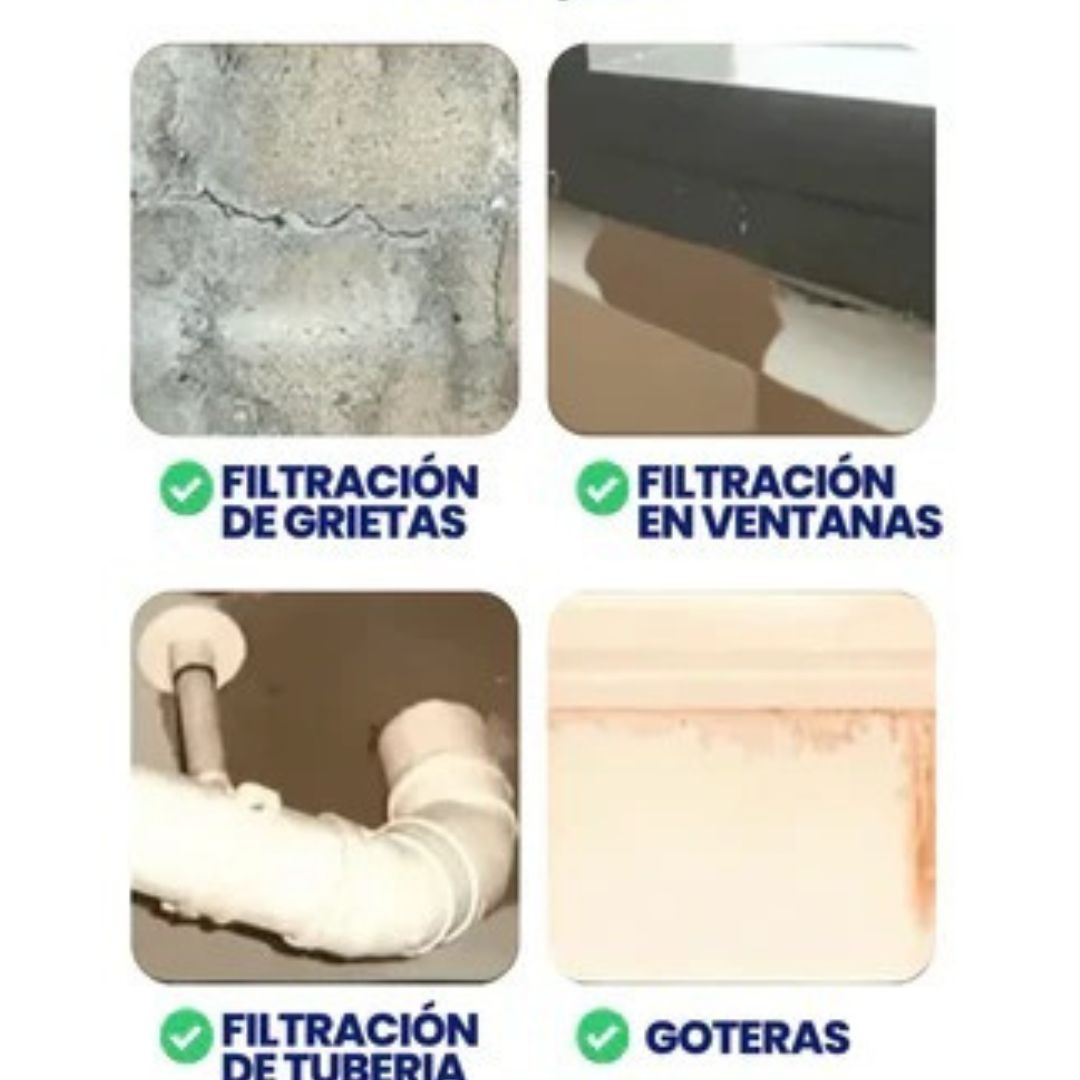 SELLANTE IMPERMEABILIZABLE TRANSPARENTE +BROCHA GRATIS | JAYSUING Tapa sella goteras y grietas