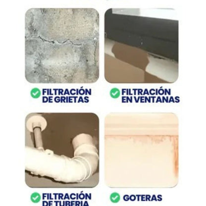SELLANTE IMPERMEABILIZABLE TRANSPARENTE +BROCHA GRATIS | JAYSUING Tapa sella goteras y grietas