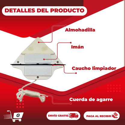 Limpiador Magnetico De Vidrios Y Ventanas Con 50% Descuento🔥