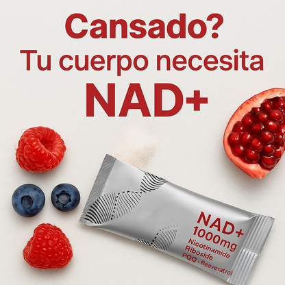 ¡Revitaliza Tu Energía y Activa Tu Vitalidad 🧬 NAD+ 1000 mg con Nicotinamida Ribósido, PQQ y Resveratrol – 30 Sobres ZOONE® Con 60% Descuento🔥