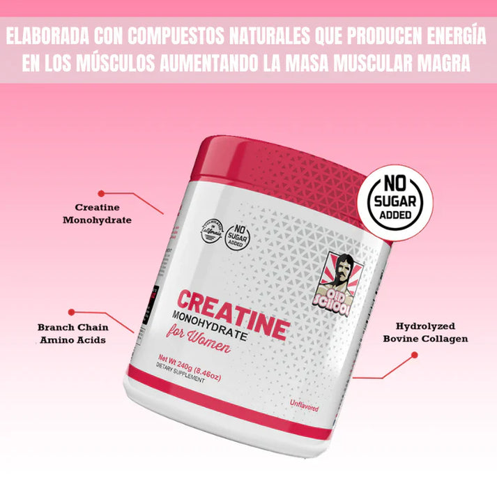 Creatina monohidratada Old School® Crece los musculos que mereces🔥60% de Descuento🔥EL ORIGINAL
