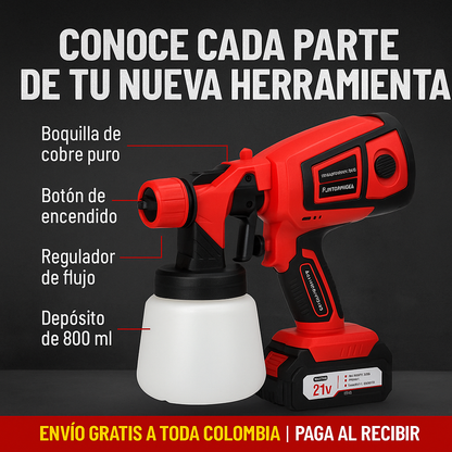 Pistola De Pintura Inalámbrica Con Batería incluida🔥 Oferta 60% Descuento🔥