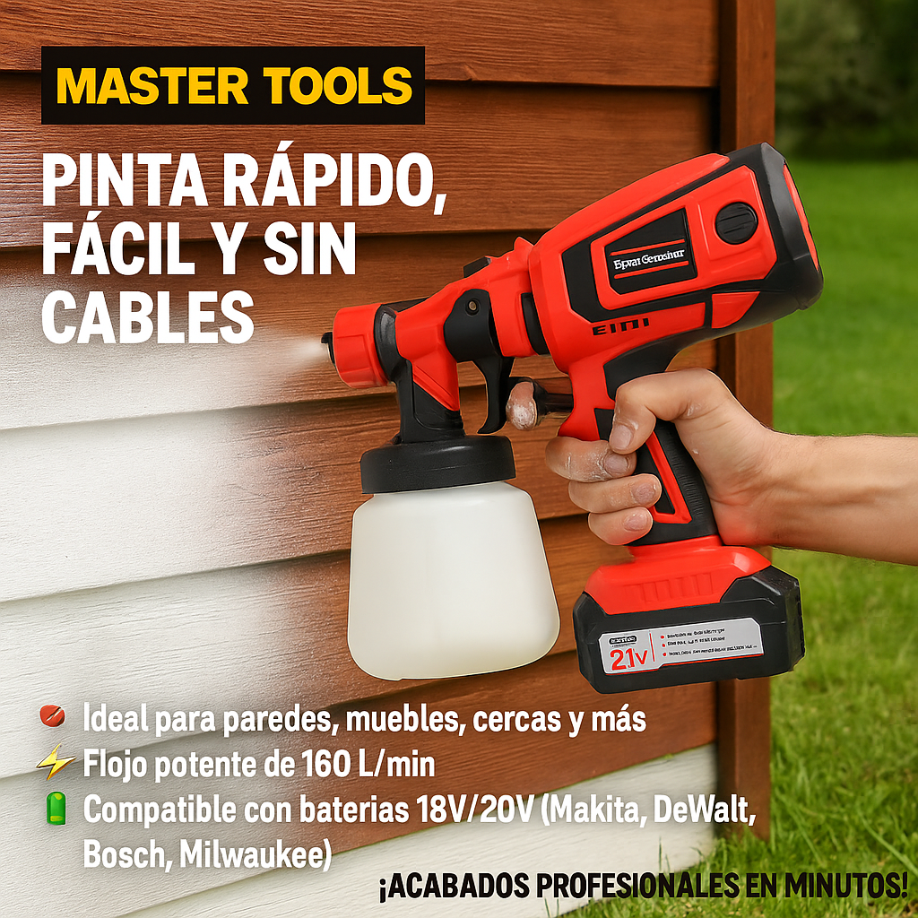 Pistola De Pintura Inalámbrica Con Batería incluida🔥 Oferta 60% Descuento🔥