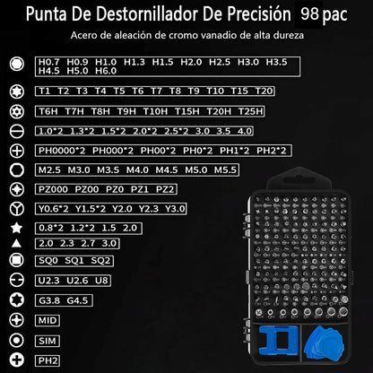 Kit 115 en 1 destornilladores HERRAMPRO®