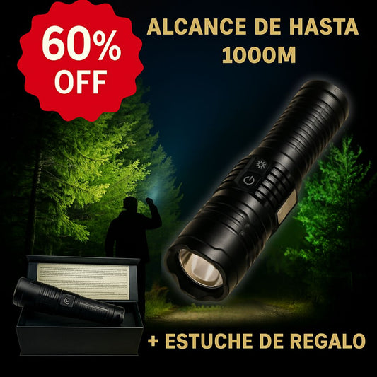 🔦LINTERNA TÁCTICA MILITAR  + ESTUCHE DE REGALO🎁