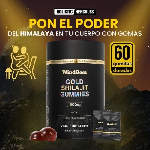 Gomas de Shilajit Gold x60: Suplemento natural para potenciar tu vitalidad y confianza masculina 💪🔥