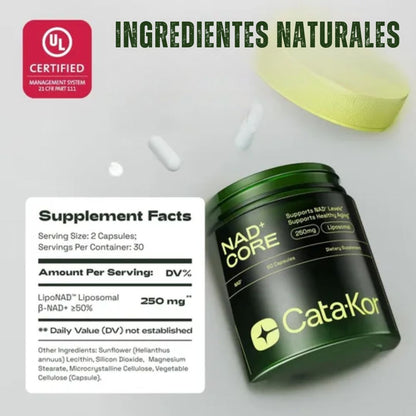 Suplemento en Polvo para Antienvejecimiento y Energía NAD® Con 60% Descuento🔥