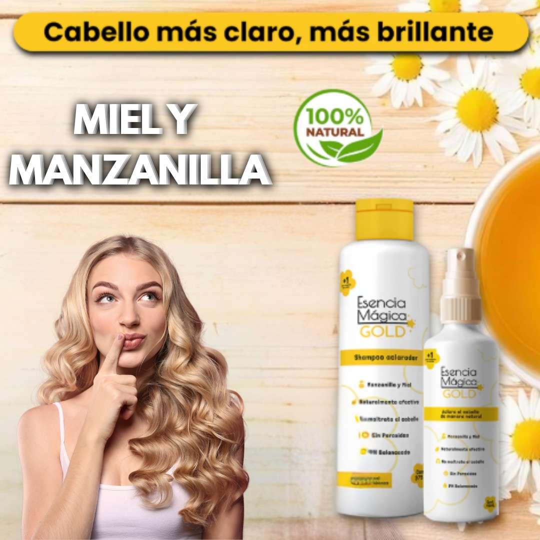 KIT ESENCIA MAGICA GOLD® ACLARANTE NATURAL PARA CABELLO 😍OFERTA 60% DESCUENTO😍