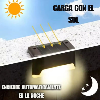 Kit X4 Luces Led Automáticas Solares 🌟 Ilumina tu Hogar – Sin Cables, Sin Gastar Luz! Con 60% Descuento🔥