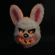 Mascaras Conejo de Hallowen de Felpa y Luz led l Destaca con estilo y terror