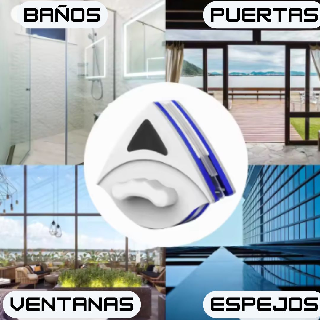 Limpiador Magnetico De Vidrios Y Ventanas Con 50% Descuento🔥