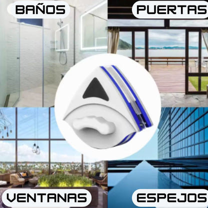 Limpiador Magnetico De Vidrios Y Ventanas Con 50% Descuento🔥