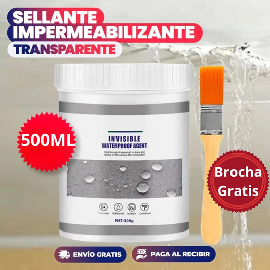 SELLANTE IMPERMEABILIZABLE TRANSPARENTE +BROCHA GRATIS | JAYSUING Tapa sella goteras y grietas