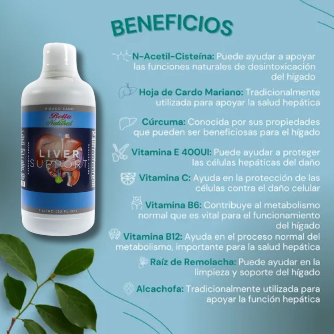 Bella Natural Jarabe de Apoyo Para Higado Graso y Mal Aliento 🔥Con 60% Descuento🔥